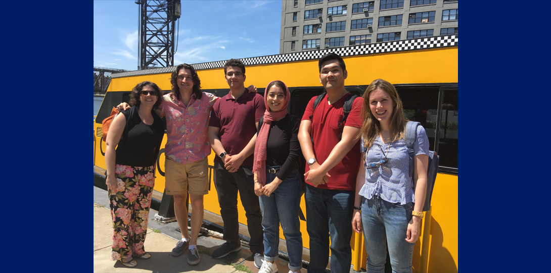 2019 Naba Lab members in front of a water taxi