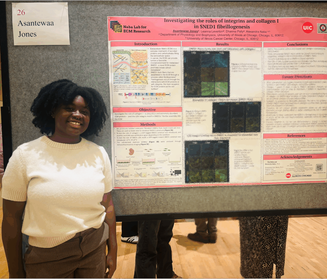 Asantewaa at the symposium with her poster